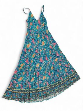 Boho Floral Open Back Maxi Dress | Size Small (No Brand)